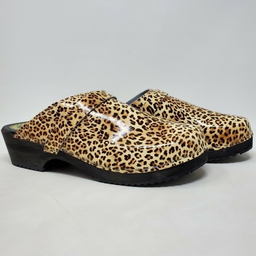 Torpatoffeln KING OF CLOGS Sweden Classic Leopard US 10